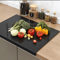 1pc Large Black High-Tenacity Cutting Board, Chopping Board, Non-Slip Acrylic Black Cutting Board, Kitchen Home Restaurant, Countertop Protection Cutting Board, Fruit Cutting Board, Kitchen Utensils, Christmas Day Gift Kitchen Supplies