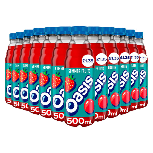 Oasis Summer Fruits PMP £1.35, 12 X 500Ml