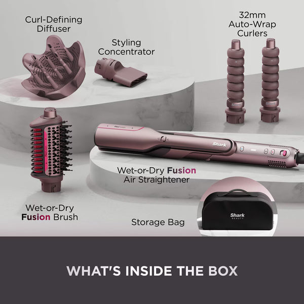 Shark Flexfusion Straight 5-In-1 Air Styler & Dryer & Ceramic Straightener with Case, HD625SUK