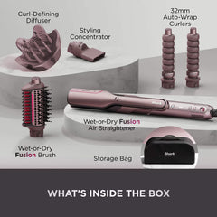Shark Flexfusion Straight 5-In-1 Air Styler & Dryer & Ceramic Straightener with Case, HD625SUK