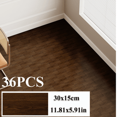 36-Pack High-Quality Self Adhesive Floor Tiles, 15x30cm Peel and Stick SPC Vinyl Planks for Kitchen, Bathroom, Bedroom & Living Room, Realistic Stone/ Wood Look Efffect Waterproof PVC Flooring, Easy DIY Installation
