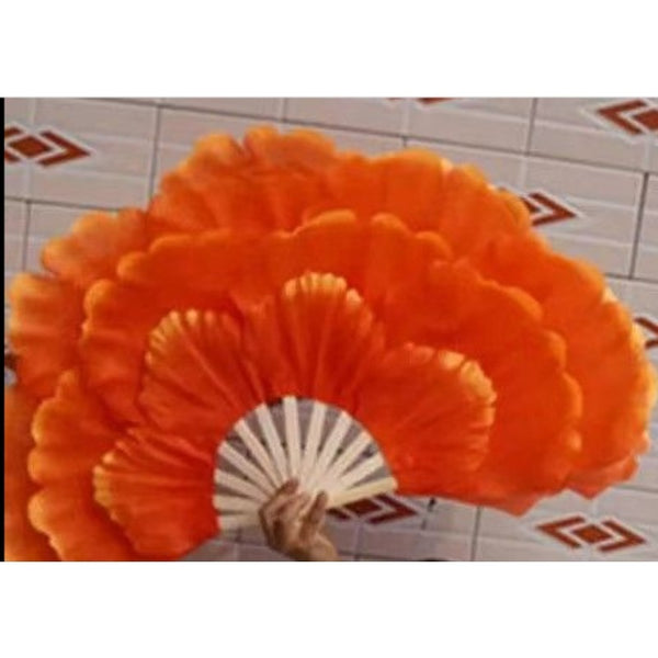 Large Double-Sided Peony Flower Dance Fan - Elegant Square Petal Fan Suitable for Parties, Festivals, Group Performances, Chinese Cultural Props, Plastic Floral Fan for Decor & Traditional Dance Practice