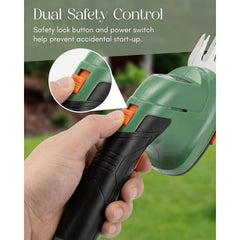 2in1 Cordless Hedge Trimmer & Grass Shear USB Rechargeable Garden Tool