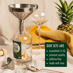 Rum Infusion Kit by Craftly | Natural Botanicals for Homemade Cocktails | Great Gift for Christmas, Wedding, Birthday, Valentine’S Day, Retirement | Gift Ideas for Men & Women L Spices & Bottle