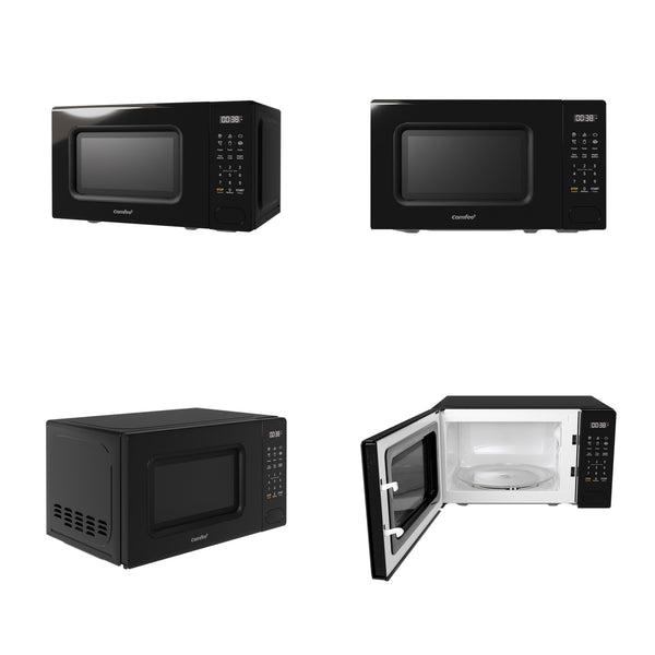 Midea COMFEE' 700W 20 Litre Digital Microwave Oven: Functional & Stylish for Any Kitchen, with 6 One-Touch Cooking Presets, Express Cook, 11 Power Levels, Defrost, Memory Function - Black