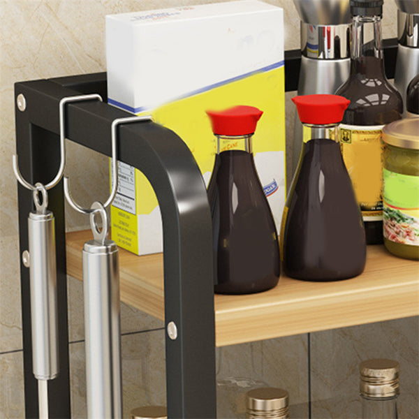 Two-Tier Spice Rack for Organizing Kitchen Countertops, Coffee Bar Shelf, Countertop Spice Organizer, Compact Shelf for Home, Office, And Kitchen