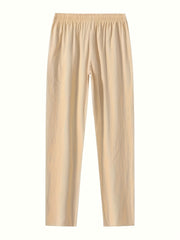 3pcs Solid Pants for Men, Trendy Casual Trousers for Males