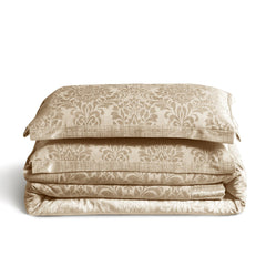 3 Piece Velvet Quilted Bedspread Set Jacquard Damask Bed Cover with Pillow Shams | Luxury Soft Polyester Bedspread for Double King Super King Beds | Modern Elegant Bedroom Bedding Set