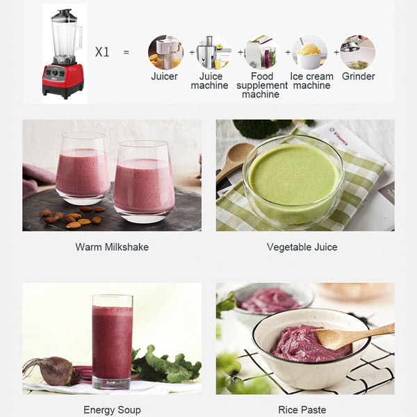 Multifunctional Blender Set, 2L+720ML Large Capacity Wall Breaker - High Power, 15 Adjustable Speeds, 4500W, Automatic Juicer,blenders for kitchen, blender for shakes and smoothies, slushy machine, food processor, blenders for kitchen heavy duty. Christma