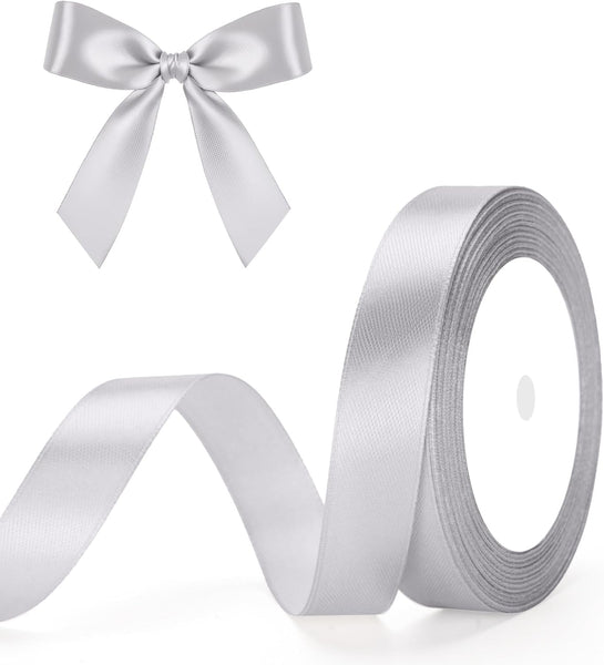 G2PLUS White Stain Ribbons - 22M Thick Fabric Gift Wrap Ribbons for Crafting, Wedding & Valentine'S Day Decoration