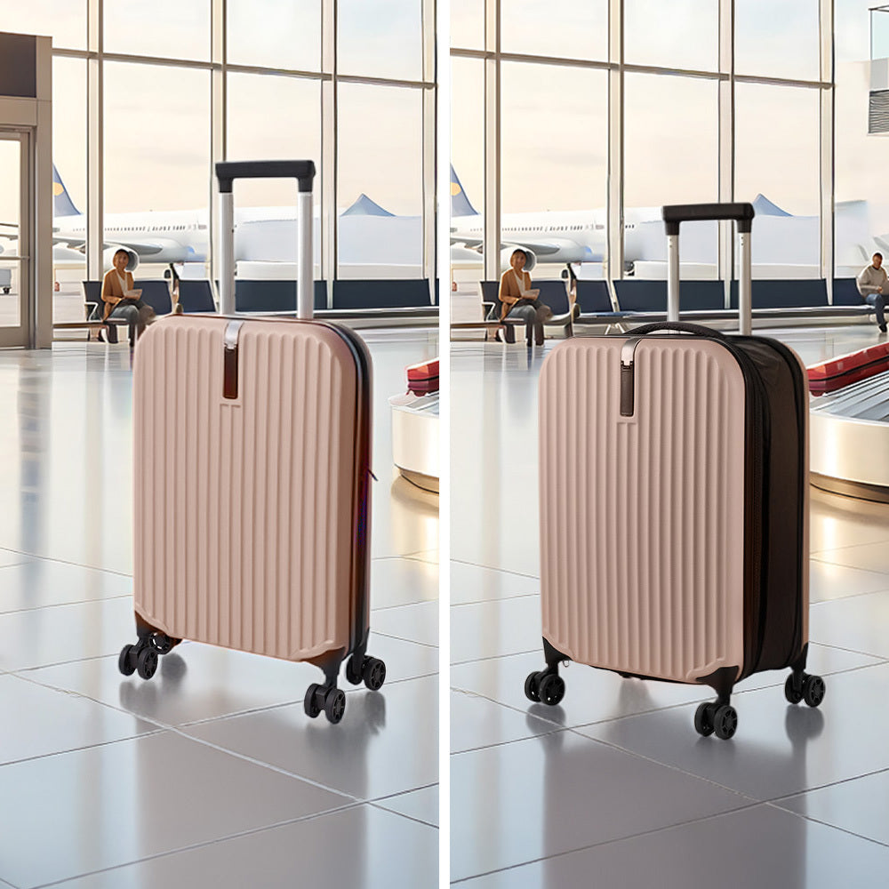 Foldable 20 Inch Trolley Luggage, Compact Carry-On Travel Suitcase, Durable Collapsible Luggage with Adjustable Handle, Ideal for Holiday Vacations, Train Journeys and Easy Storage At Home, 1pc