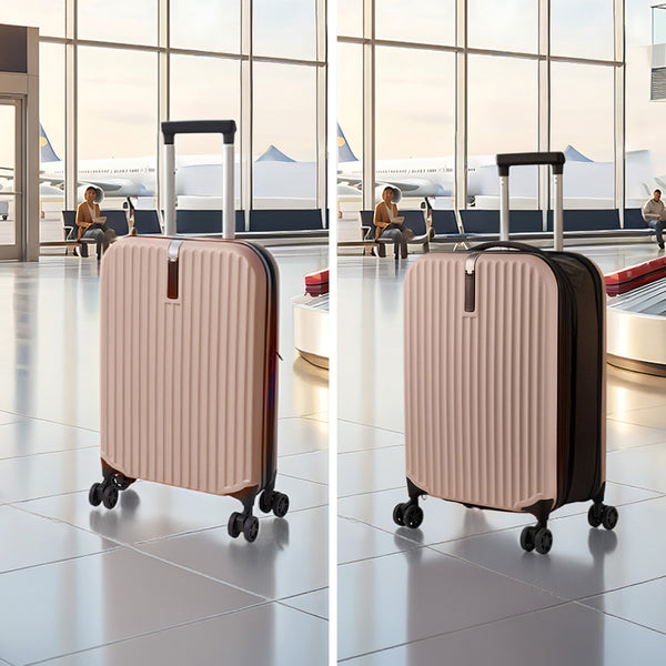 Foldable 20 Inch Trolley Luggage, Compact Carry-On Travel Suitcase, Durable Collapsible Luggage with Adjustable Handle, Ideal for Holiday Vacations, Train Journeys and Easy Storage At Home, 1pc