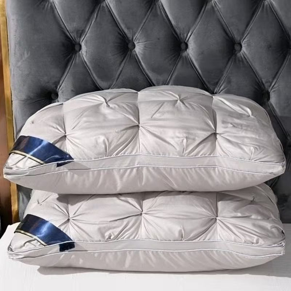 Pack of 2 3D Sleep Pillow, Extra-Large Luxury Hotel-Quality Bed Pillows, Comfortable Pillow for Sleeping, White Standard Style Home & Hotel Use