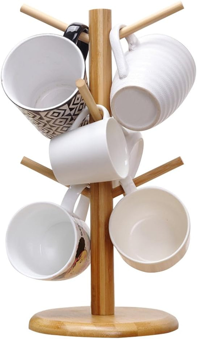 Mylifeunit Mug Holder Tree, Coffee Cup Holder with 6 Hooks (Black)