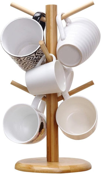 Mylifeunit Mug Holder Tree, Coffee Cup Holder with 6 Hooks (Black)