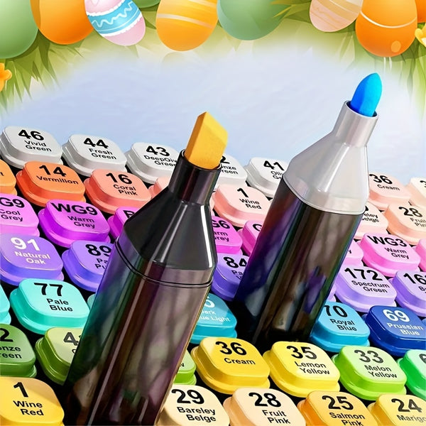 168/120/262/80 Color Double-ended Art Markers, Bright Colors, Smooth Blending, Very Suitable for Sketching, Illustration, Comics, Painting And Design Creation, Suitable for Professional Art Purposes And Art Projects, Art Tools, High-quality Markers