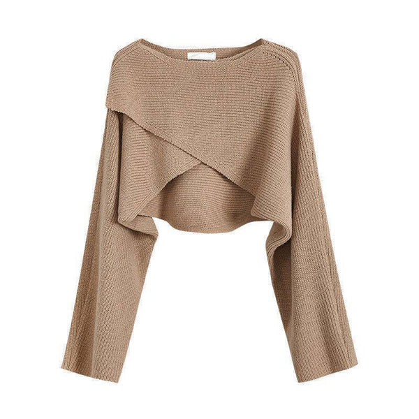 2025 Autumn New Style - Irregular Short Sleeve Sweater - Uncommon Crop Top Sweater for Women