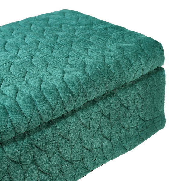 Padded Storage Footstool, Living Room Side Table with Tray, Sofa Footstool, Bedroom Dressing Stool - Features Large Built-in Storage, Non-Slip Metal Hairpin Legs, Includes Tray, Suitable for Living Rooms, Bedrooms, Hallways
