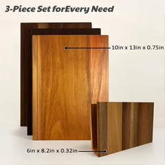 Book-shaped Cutting Board Three-Piece Set with Base | Acacia Wood Kitchen Decorative Cutting Board with Wooden Stand | Ideal for Cheese, Bread, and Deli Display | Multifunctional, Eye-catching Countertop Decoration