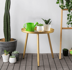 Metal End Table, Round Side Table, Nightstand/Small Tables for Living Room, Accent Tables Cheap, Side Table for Small Spaces,41.5 × 46.5 cm