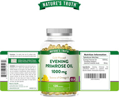 Evening Primrose Oil 1000Mg | 120 Softgel Capsules | High Strength Omega 6 and GLA | Cold-Pressed | Natures Truth