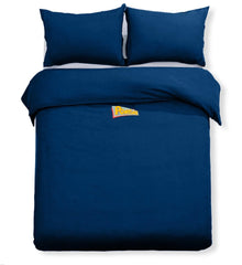 4pcs Royal Blue Double Duvet Set 2 Pillow Cases 1 Double Sheet 1 Double Duvet Cover