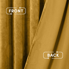 2pc Luxury Velvet Curtain Panels with Free Matching Velvet Cushion Cover – Thermal Insulated Grommet Top Drapes, Energy Saving Curtain Panels for Bedroom & Living Room Home Decor, Perfect Holiday Gift