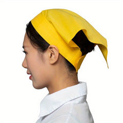 Chef Barista Hat Women Waitress Baker Triangular Hair Bandanna Cook Uniform Turban Kitchen Restaurant Skull Cap
