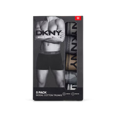 DKNY Men'S Modal Boxer 5 Pack in Black
