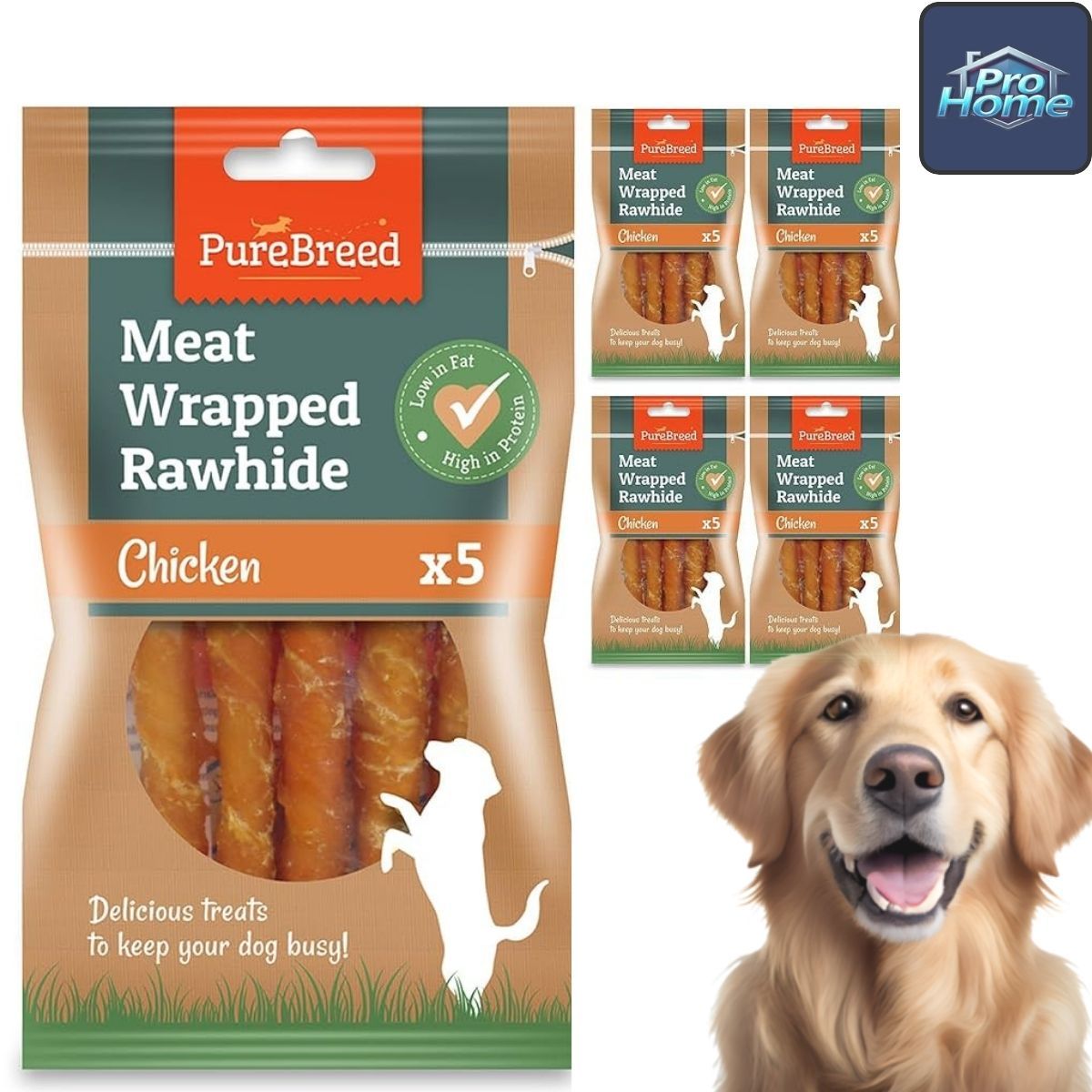Rawhide Twists Sticks Healthy Food Snacks Chicken Wrapped Rawhide Dog Chew Sticks –Pet Dog Treats Meat Healthy Low Fat High Protein Puppy Treats for Training, Reward & Dental Care.