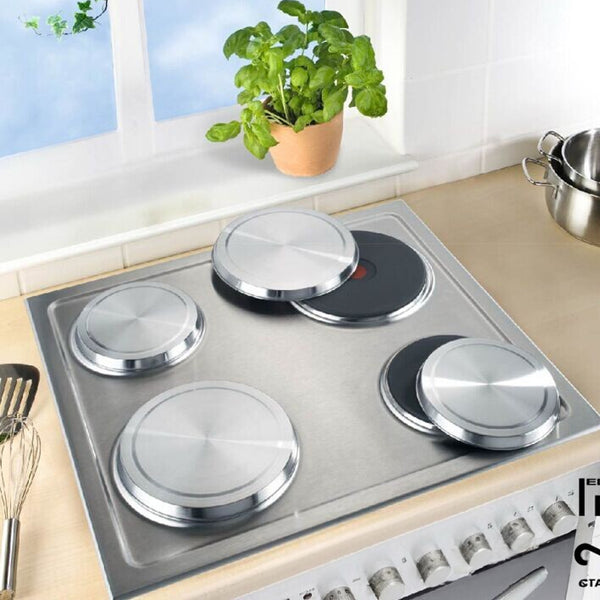 4pcs Hob Cover Set Stove Plate Cooker Top Burner Protector Silver Kit Home Kitchen Tools & Accessories Restaurants CANTEENS Worktop Savers