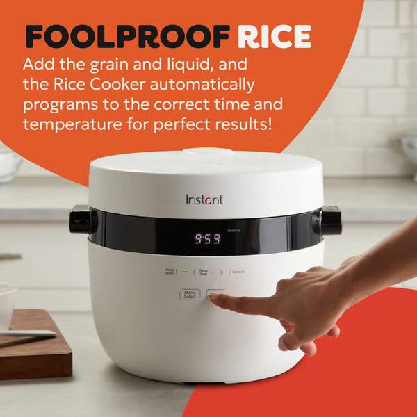 Instant Pot 5L / 20 Cup Rice Cooker & Steamer in White