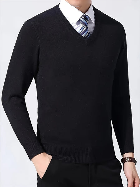 100% Cashmere Men'S Sweater Perfect for Casual Comfort Business Layering The Fabric Is Soft Exceptionally Warm