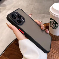 Phone Case - High-Quality Minimalist Frosted Black Phone Cover - Resists Fingerprints, Offers Lens Protection, Features Accurate Cutouts, Provides Full Coverage & Scratch Resistance