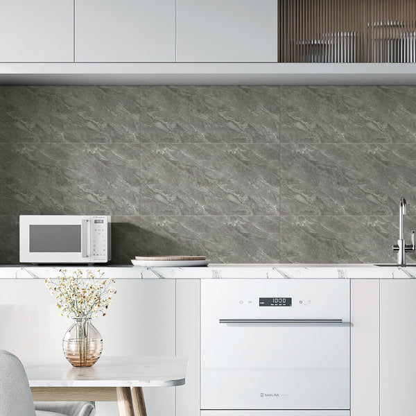 10 Pack Tile Stickers Large Self Adhesive Wall Tiles Bathroom Waterproof Stick on Bathroom Tiles Marble Tiles for Bathroom Walls Stick on Tiles Kitchen Subway 60x30cm
