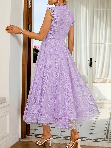 New Elegant Lace Flared Dress for Women