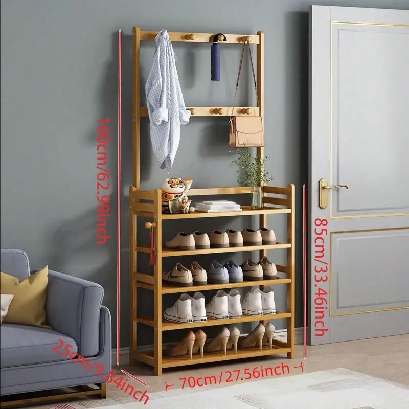 Shoe Rack Hanger Integrated Home Clothes Storage Shoe Cabinet Indoor O ...