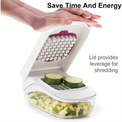 Onion Chopper That Saves Time And Effort, a Food Dicer And Salad Cutter, Measuring 20 * 12.5 * 10CM in White