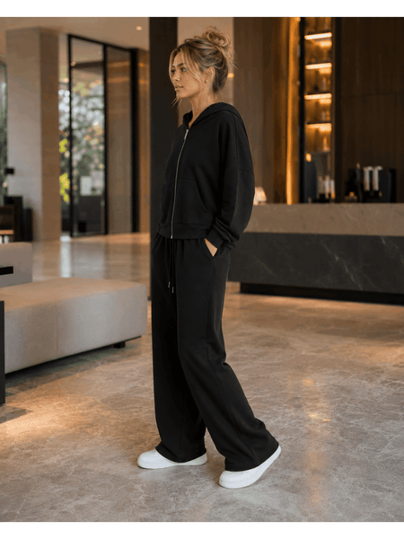 Women'S Soft Touch Tracksuit Set, Zip Up Hooded Jacket & Joggers, Casual 2pcs Lounge Wear Co Ord Outfit, Casual and Sports Wear, Gym Wear Street Wear