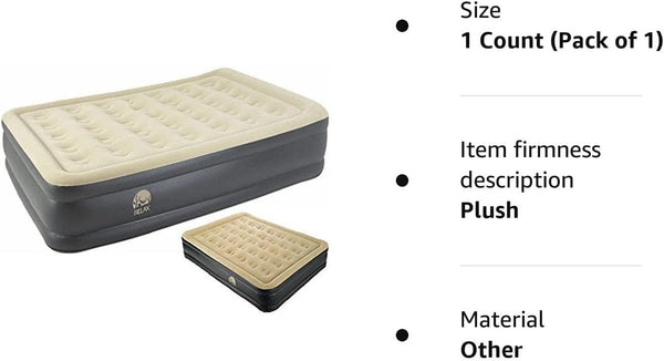 Trendi DELUXE INFLATABLE HIGH RAISED SINGLE AND DOUBLE AIR BED MATTRESS AIRBED W BUILT IN ELECTRIC PUMP