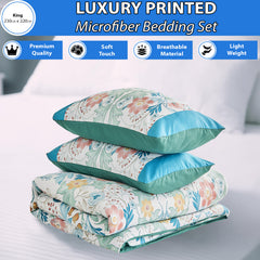 Microfiber Printed Bedding Set | Ultra Soft Duvet Quilt Cover Lightweight & Breathable Fabric | Elegant Patterned Design for Modern Bedrooms | Available in King Size | Machine Washable, Quick Dry & Long Lasting Comfort | LOCAL WAREHOUSE Dispatch | Trusted