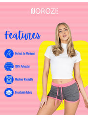 RUFEDGE Women'S Gym Fleck Hotpants Casual Summer Activewear Shorts Breathable Ladies Workout Running Fitness Short UK Sizes 8-18