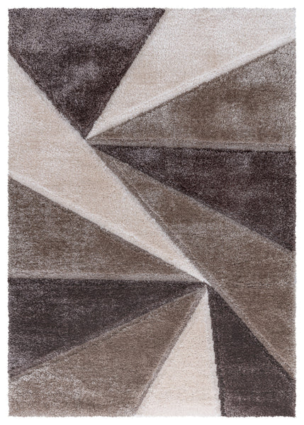 Luxury Soft Shaggy Area Rug – Modern Non-Shedding Geometric Triangles Design, High-Pile Plush Living Room Carpets, Large Thick Rug for Bedroom, Kitchen, Lounge & Home Décor – Contemporary Floor Rug & Mats