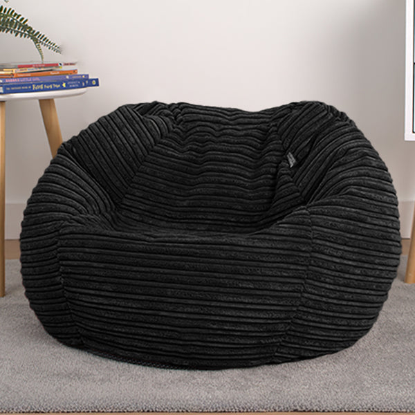 Corduroy Kids Bean Bag Chair with Filling Included - Lightweight Comfortable Beanbag Seat - Machine Washable Childrens Beanbag Furniture for Girls & Boys - 67 x 52cm
