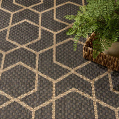 Nourison Horizon Geometric Indoor / Outdoor Rug, 183 X 274 Cm, Charcoal