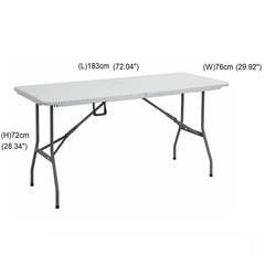 Foldable 6ft Heavy Duty Folding Catering Camping Trestle Picnic Bbq Party Table