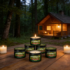 1/4/6pcs Outdoor Citronella (Lemongrass) Scented Candle, Long Lasting Fresh Aroma, Summer Garden Patio Balcony Deck Camping Candle, Black Tin Outdoor Fragrance Candle, Gift for Friends Family Housewarming Evening Use