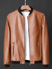 New Jacket, American Style Men's Coat, Men's Jacket, Youth Motorcycle Jacket, Baseball Collar Workwear Jacket, Business Gentleman's Men's Fashion, Trendy, Comfortable, Casual, Versatile, Slimming and Height-Enhancing, Streetwear Brand Jacket