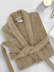Luxury Unisex Shawl Collar 100% Cotton Terry Towelling Bath Robe Dressing Gown Hotel Quality Bathrobes