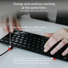 Cherry KW 9200 Mini, Wireless Keyboard with Pouch